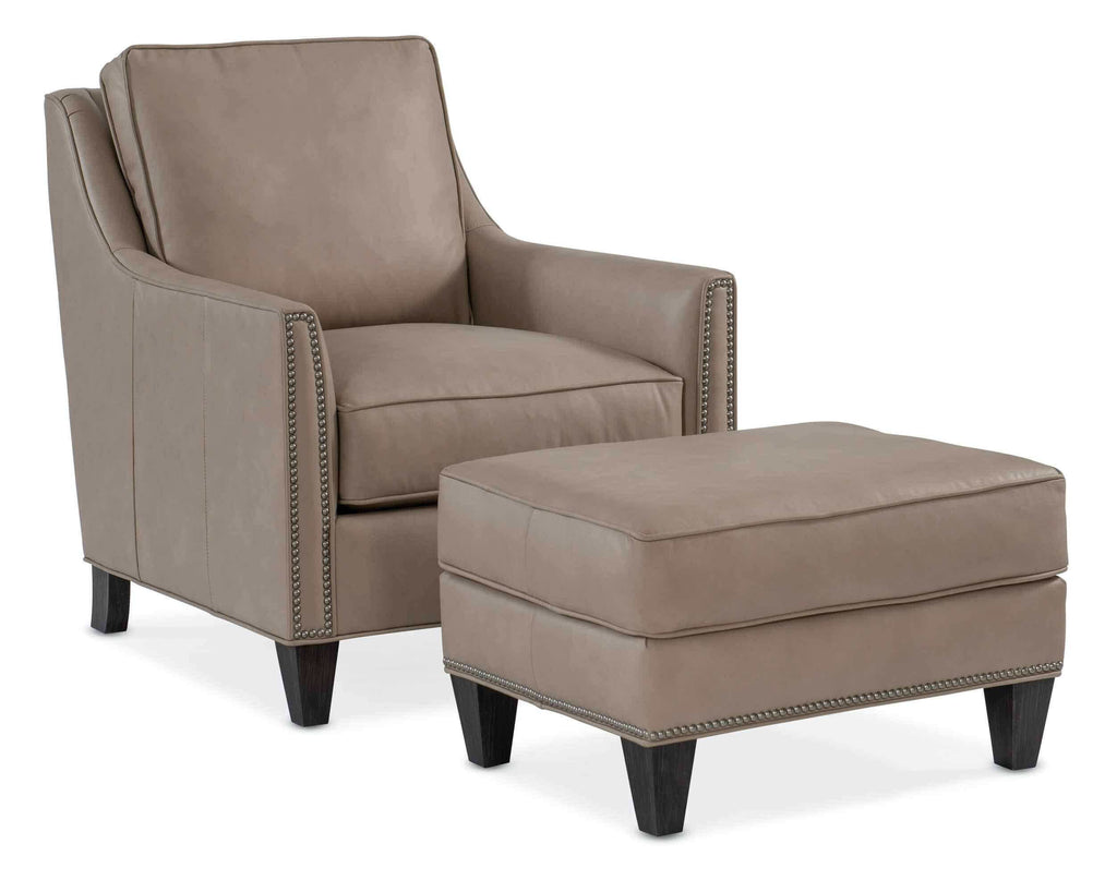 Meredith Leather Chair And Ottoman | Outlet Furniture | Wellington's Fine Leather Furniture