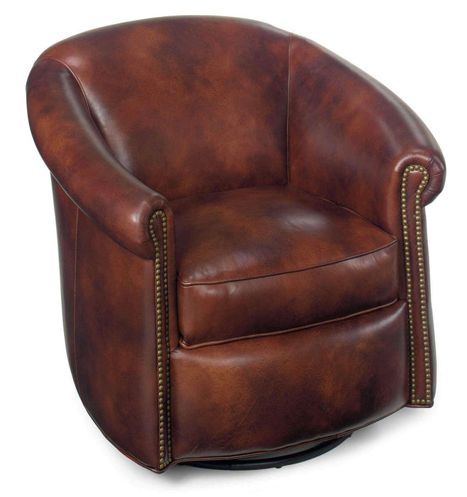 Marietta Swivel or Glider Leather Tub Chair | American Heritage | Wellington's Fine Leather Furniture