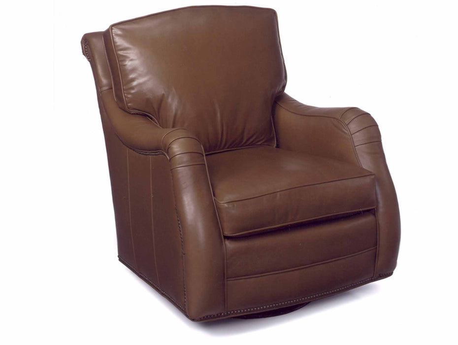 High Point Leather Swivel Glider Chair
