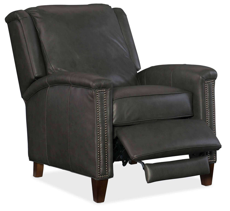 Stossel Leather Recliner In Grey | Budget Elegance | Wellington's Fine Leather Furniture