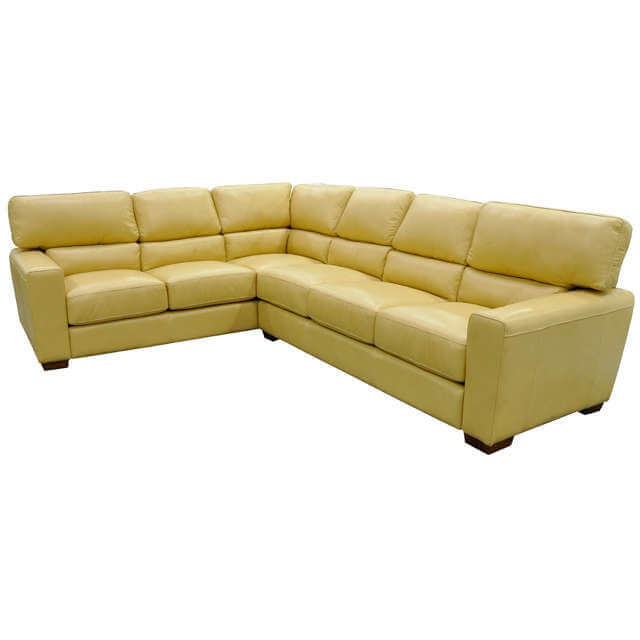 Jacob Leather Sectional | American Style | Wellington's Fine Leather Furniture