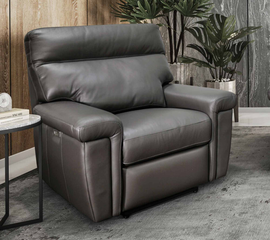 Jetty Leather Power Zero Gravity Recliner With Articulating Headrest | American Style | Wellington's Fine Leather Furniture