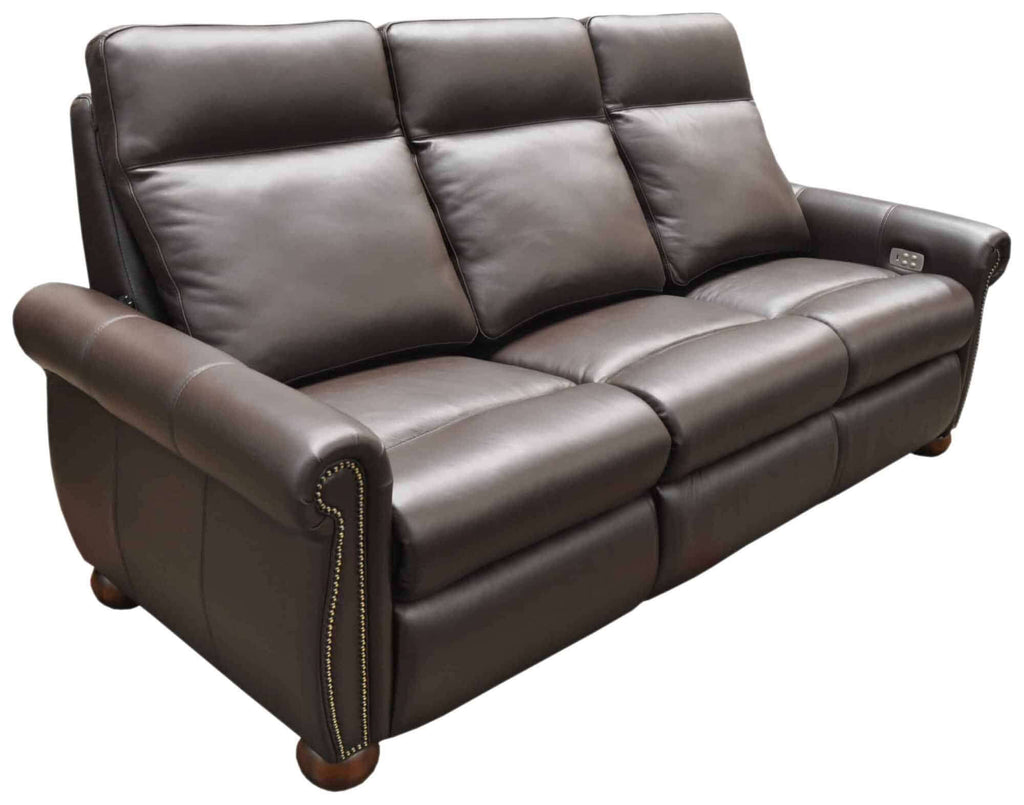 Stanton Leather Power Reclining Loveseat With Articulating Headrest | American Style | Wellington's Fine Leather Furniture