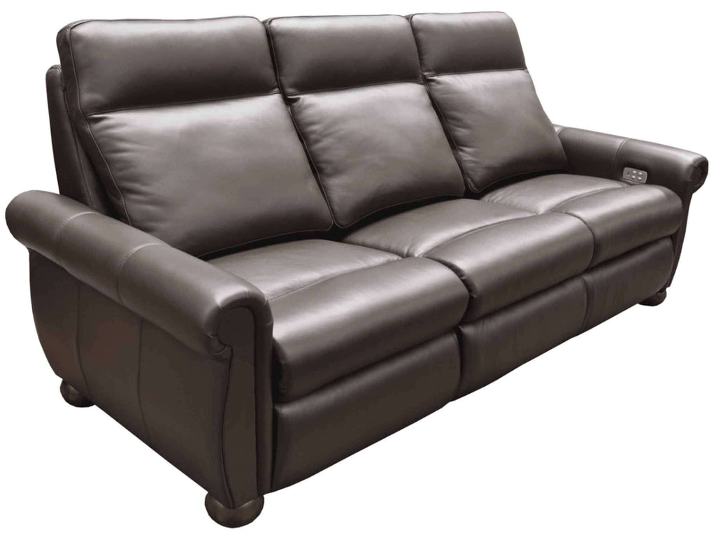 Patrick Leather Power Reclining Loveseat With Articulating Headrest | American Style | Wellington's Fine Leather Furniture