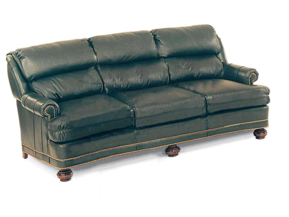 Double Pillow Back Leather Loveseat
