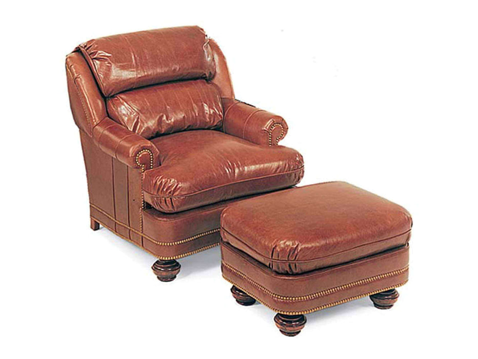 Double Pillow Back Leather Chair