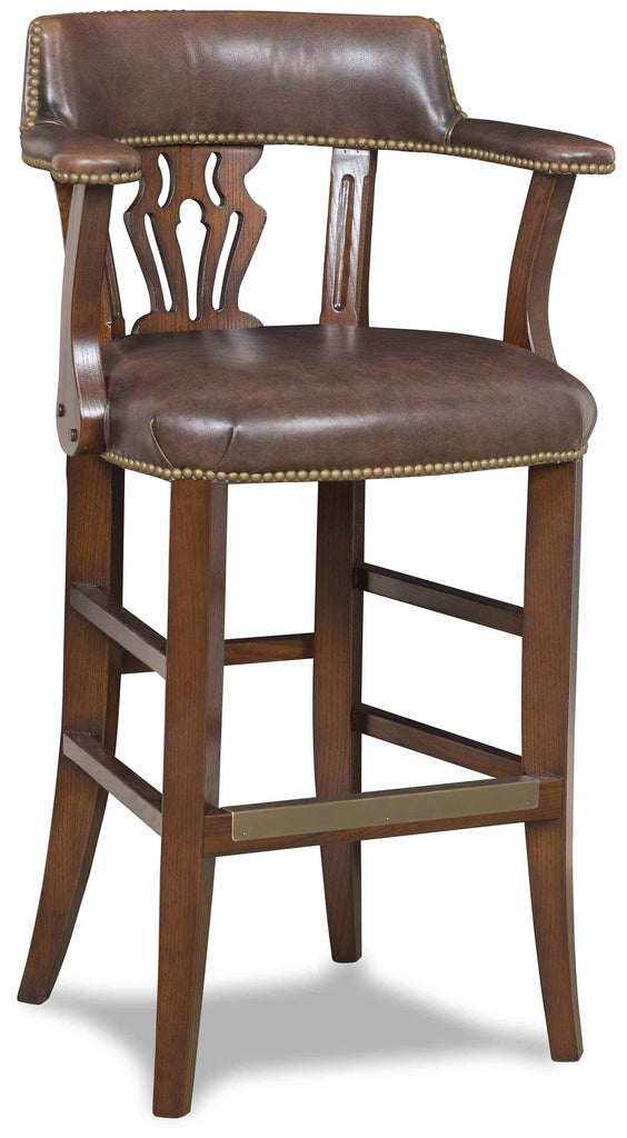 Powell Leather Bar Stool | American Heirloom | Wellington's Fine Leather Furniture