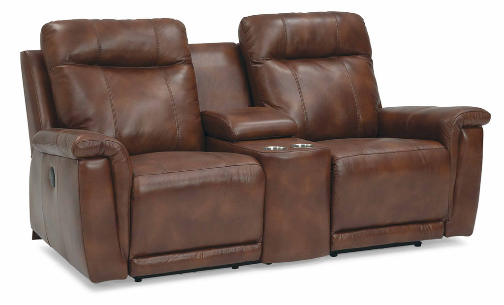 Westin Leather Reclining Loveseat Console | Budget Decor | Wellington's Fine Leather Furniture