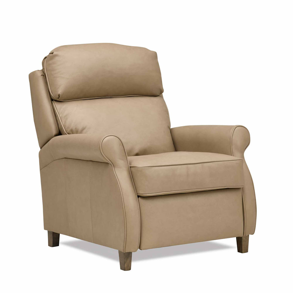 Tucker Leather Recliner With Pop-Up Headrest | American Luxury | Wellington's Fine Leather Furniture