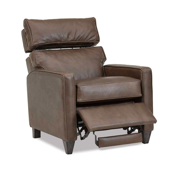 Star Leather Recliner With Pop-Up Headrest