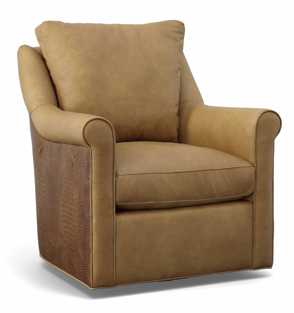 Ella Leather Swivel Chair | American Tradition | Wellington's Fine Leather Furniture