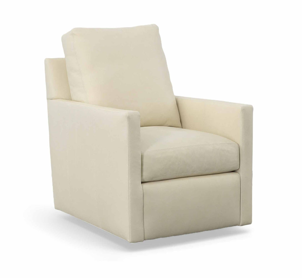 Harper Leather Swivel Chair | American Tradition | Wellington's Fine Leather Furniture