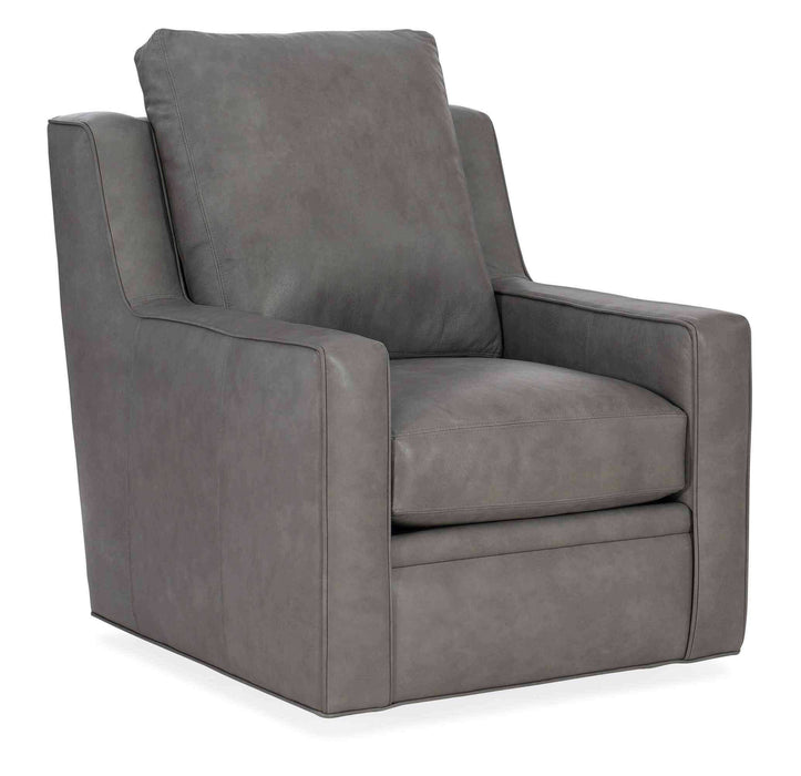 Raymond Leather Swivel Chair | American Heritage | Wellington's Fine Leather Furniture