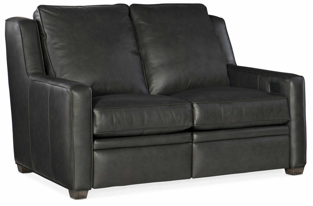 Raymond Leather Power Reclining Loveseat With Articulating Headrest