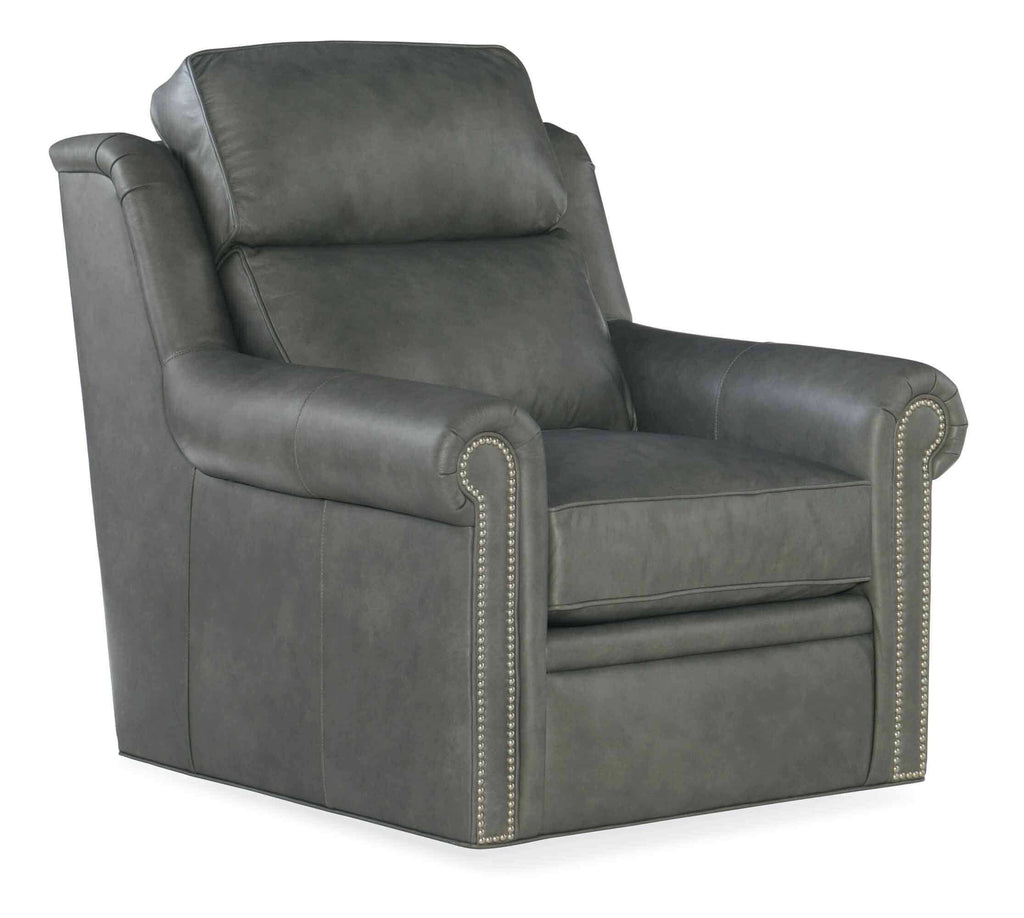 Reece Leather Swivel Chair | American Heritage | Wellington's Fine Leather Furniture