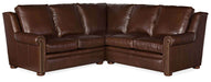 Reece Leather Power Reclining Sectional With Articulating Headrest | American Heritage | Wellington's Fine Leather Furniture