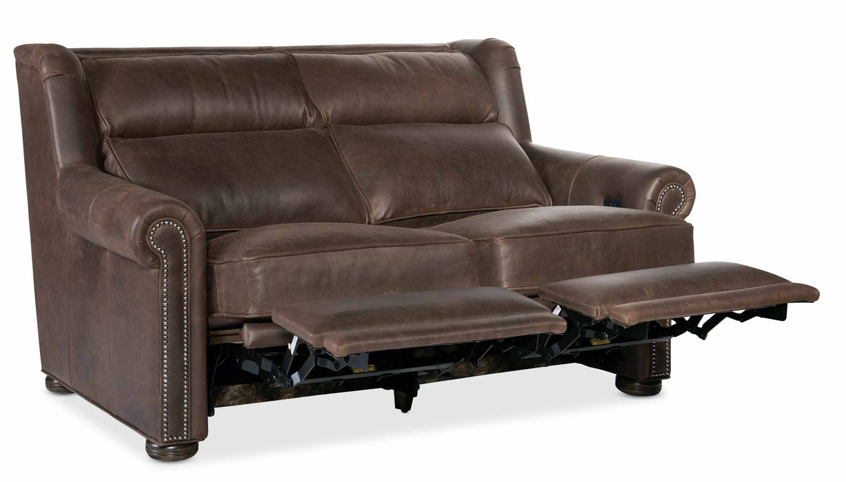 Reece Leather Power Reclining Loveseat With Articulating Headrest