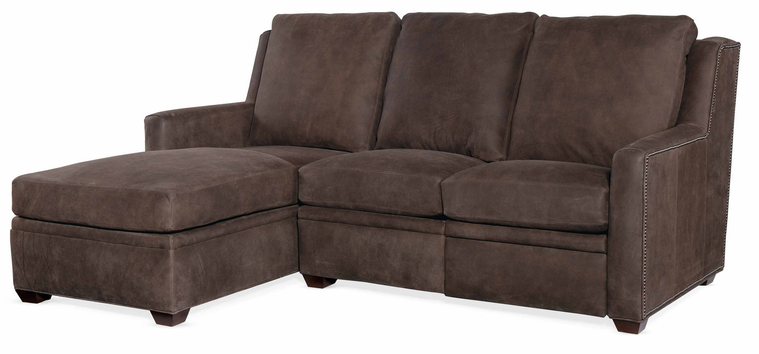 Revelin Leather Power Reclining Sofa With Articulating Headrest With Chaise