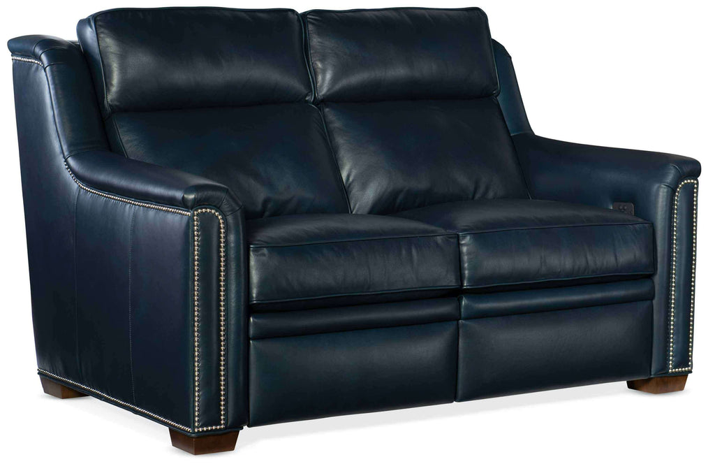 Raiden Leather Power Reclining Loveseat With Articulating Headrest | American Heritage | Wellington's Fine Leather Furniture