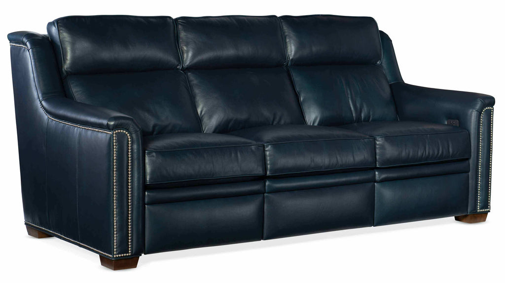 Raiden Leather Power Reclining Sofa With Articulating Headrest - 3 Seat Recline | American Heritage | Wellington's Fine Leather Furniture