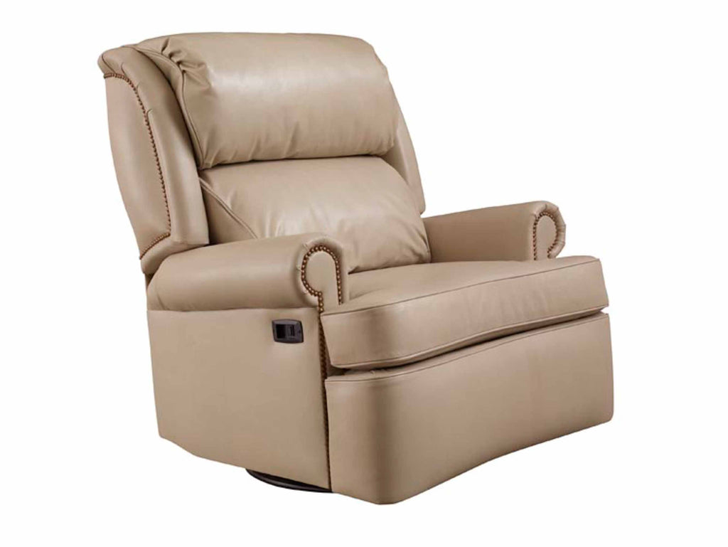 Mathis Leather Power Swivel Glider Recliner | American Luxury | Wellington's Fine Leather Furniture