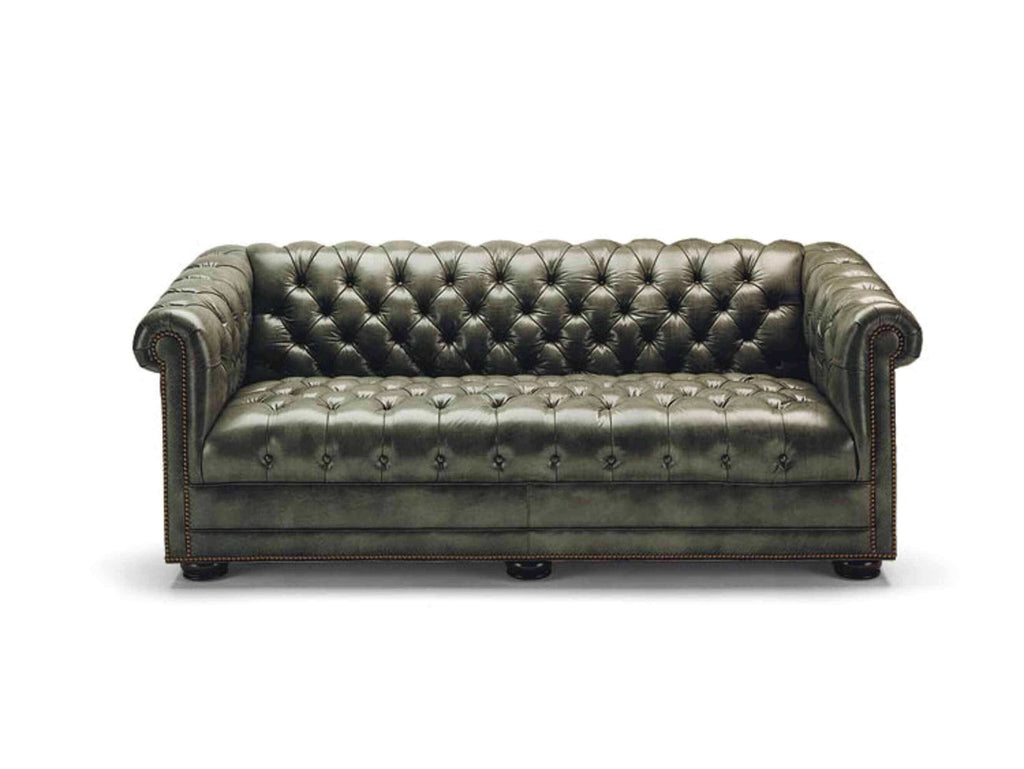 Chesterfield Leather Short Sofa | American Luxury | Wellington's Fine Leather Furniture