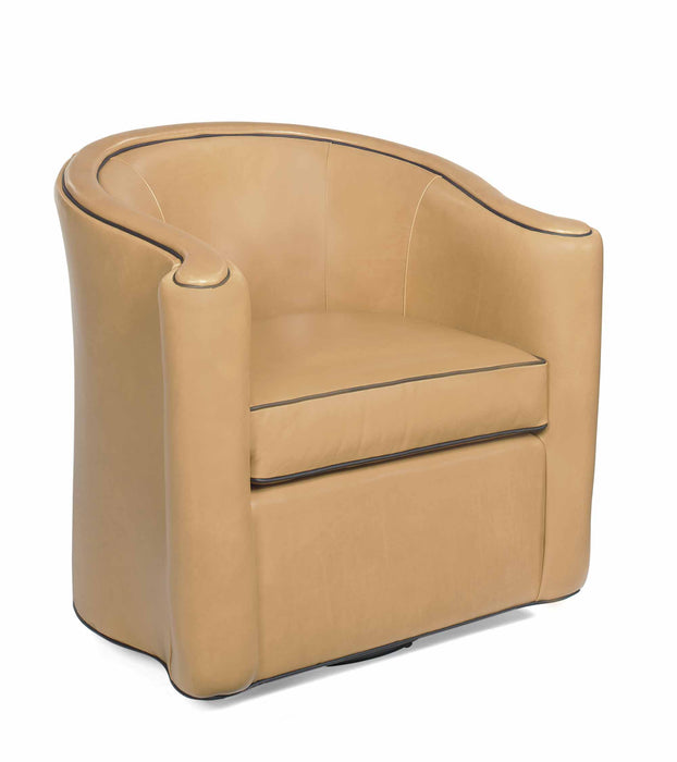 Horseshoe Leather Swivel Chair