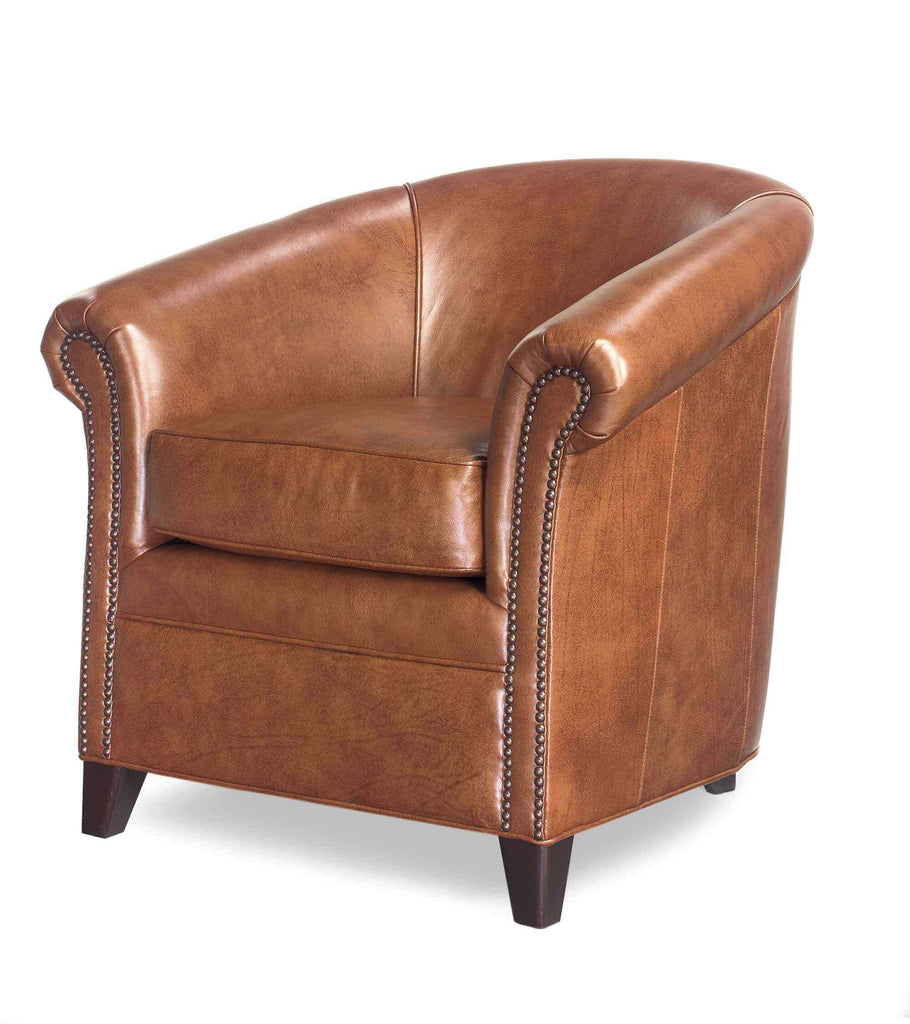 Leather Barrel Chair | American Heirloom | Wellington's Fine Leather Furniture