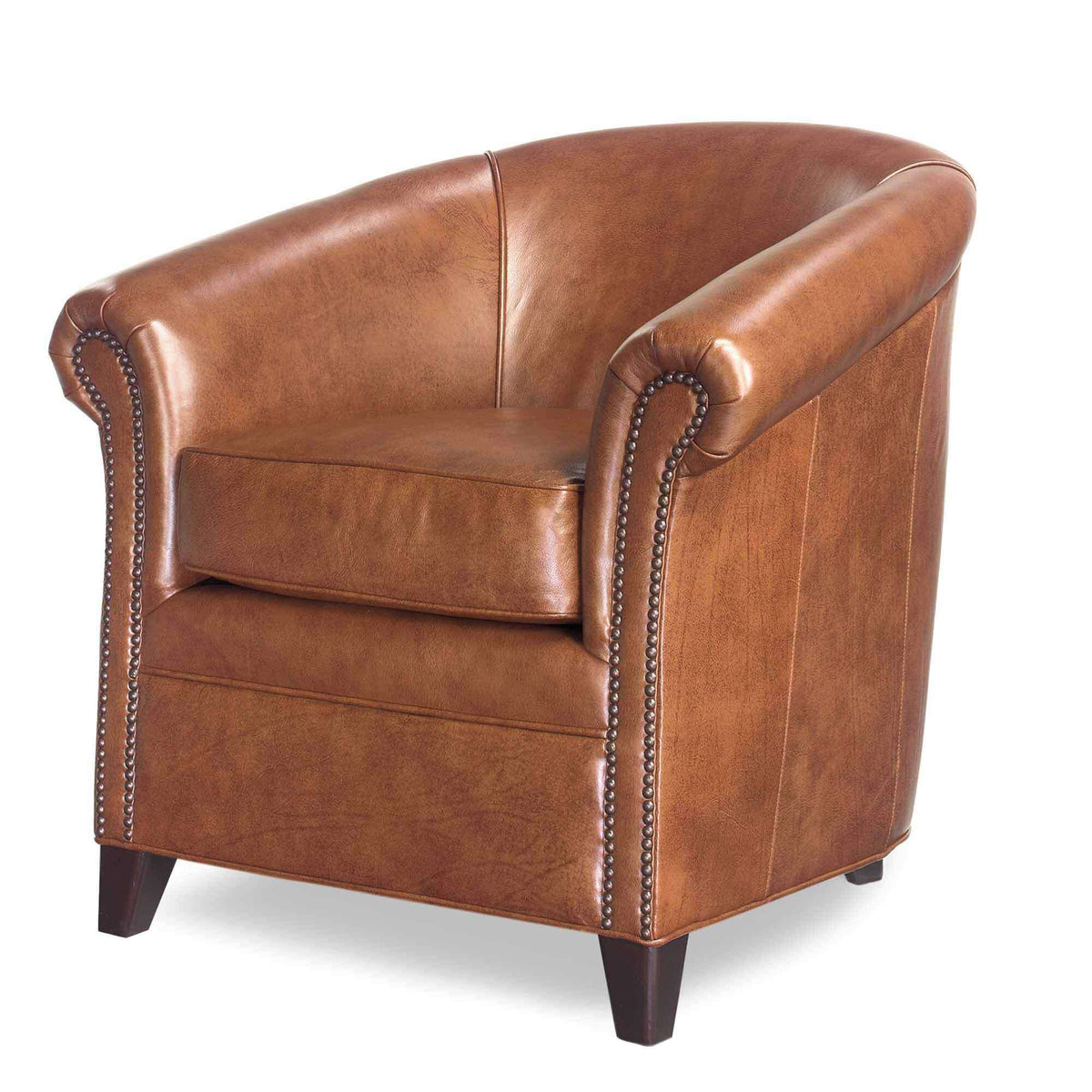 Leather Barrel Chair