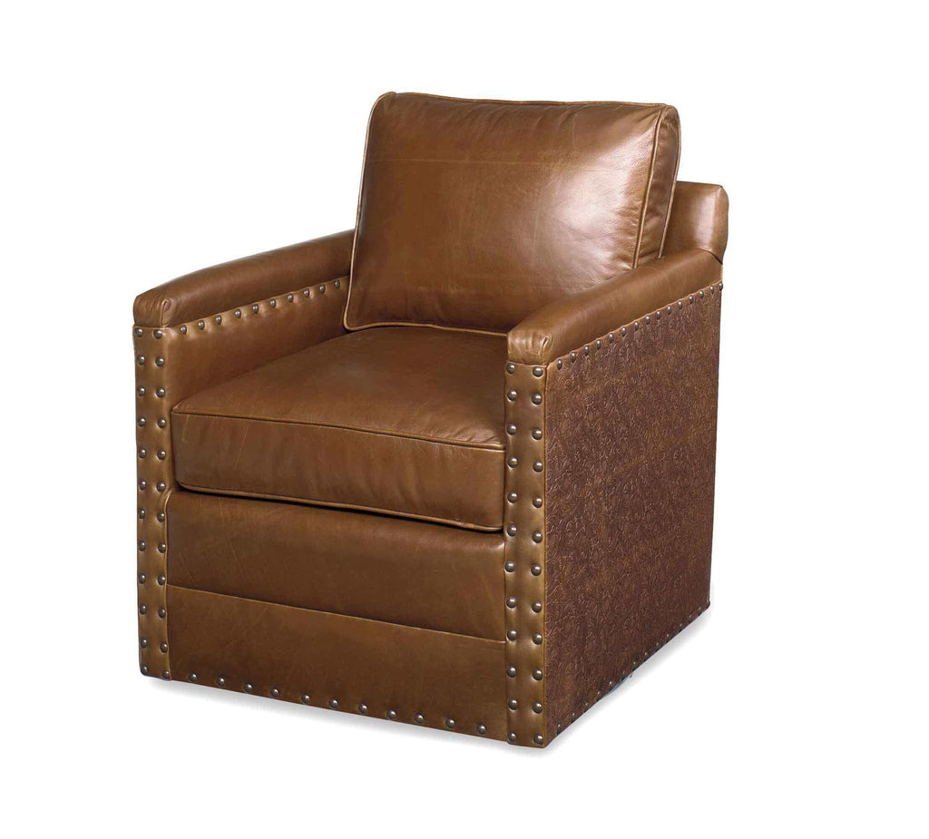 Trilby Leather Swivel Chair | American Heirloom | Wellington's Fine Leather Furniture