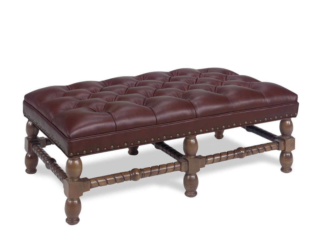 Creed Leather Ottoman | American Heirloom | Wellington's Fine Leather Furniture