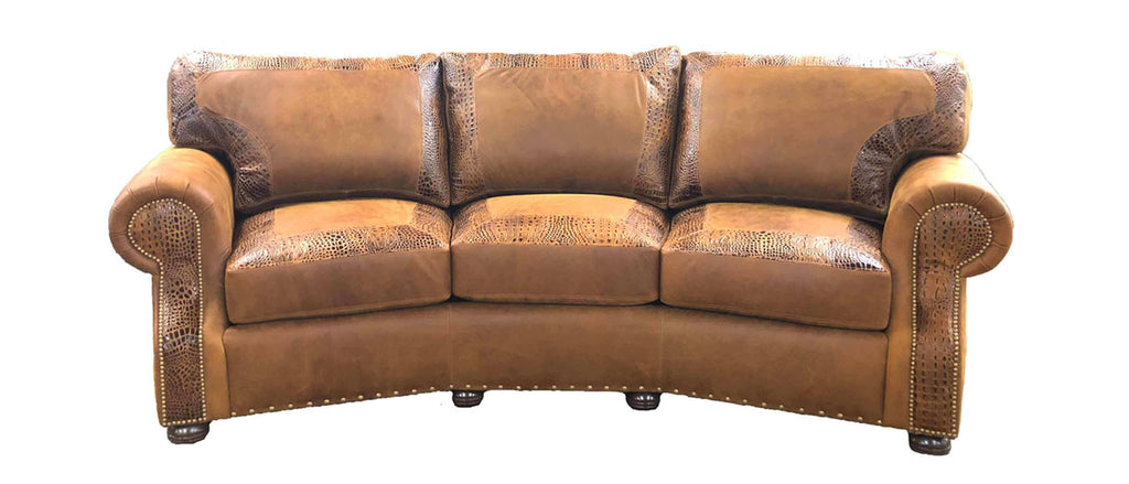 Foster Leather Conversation Sofa | American Tradition | Wellington's Fine Leather Furniture