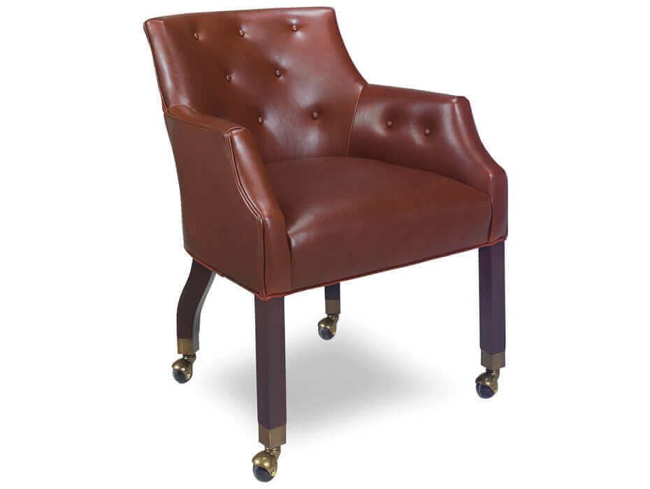 Firefox Leather Game Chair With Casters | American Heirloom | Wellington's Fine Leather Furniture