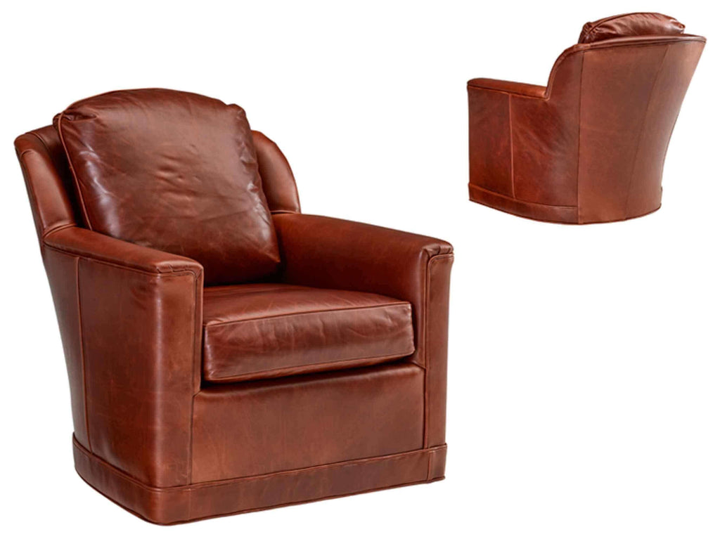 Althea Leather Swivel Chair | American Luxury | Wellington's Fine Leather Furniture