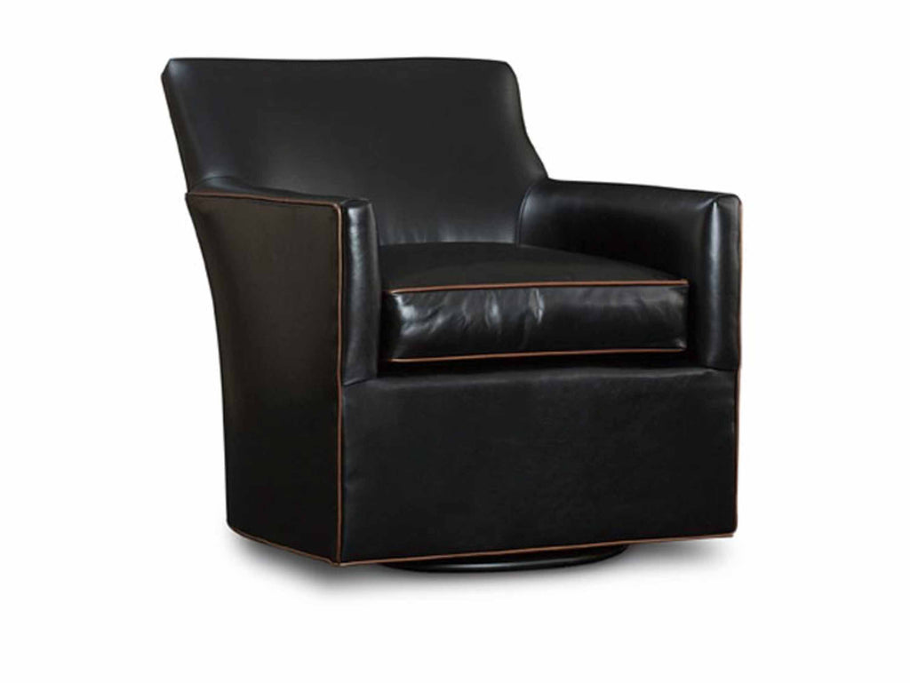 Zander Leather Swivel Chair | American Luxury | Wellington's Fine Leather Furniture