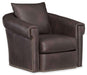 Andre Leather Swivel Glide Chair | American Heritage | Wellington's Fine Leather Furniture