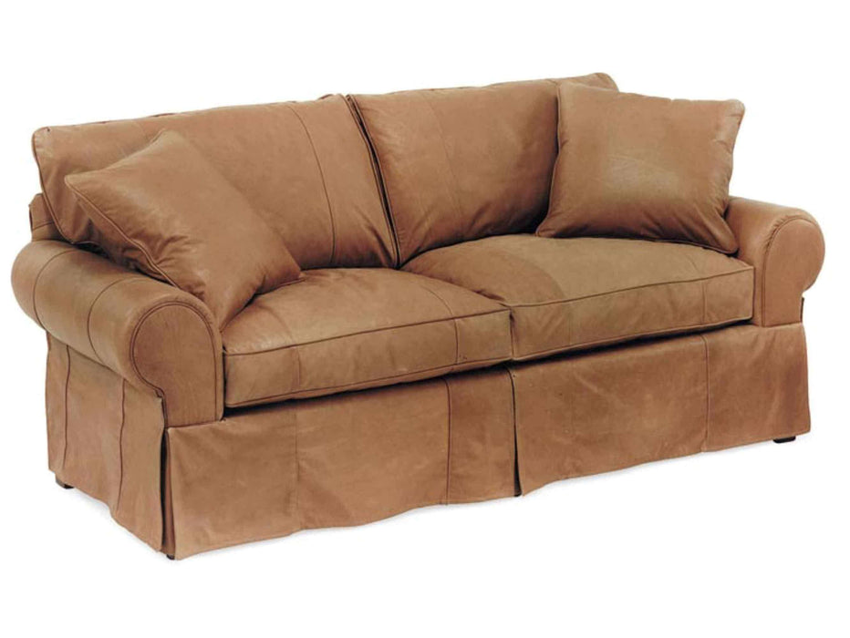Smaller Slip Cover Leather Sofa