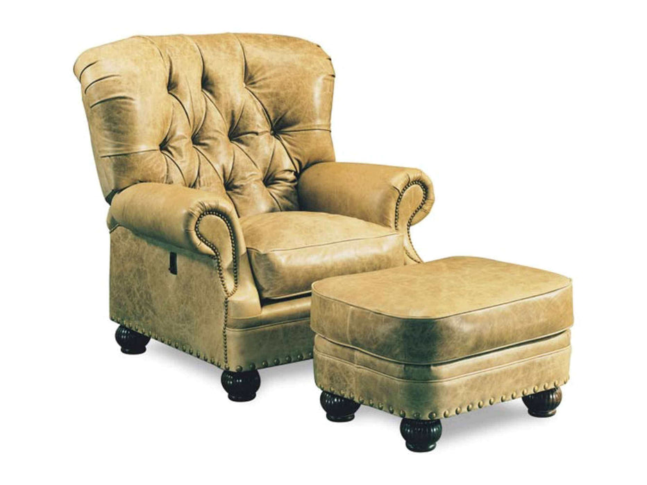 Sigmund Leather Tilt Back Chair & Ottoman