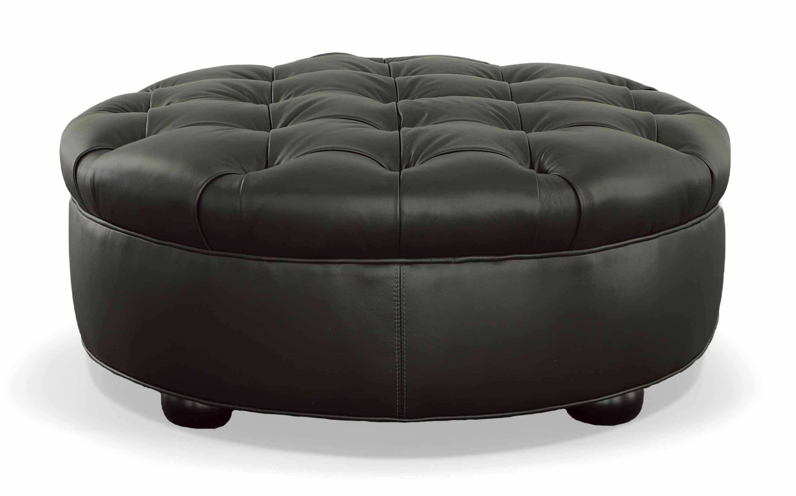 Ashbrook Leather Ottoman | American Tradition | Wellington's Fine Leather Furniture