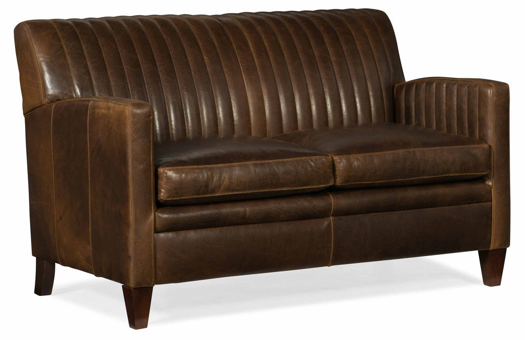 Barnabus Leather Loveseat | American Heritage | Wellington's Fine Leather Furniture