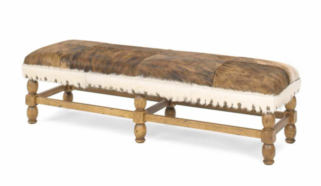 Apache Leather Bench | American Heirloom | Wellington's Fine Leather Furniture