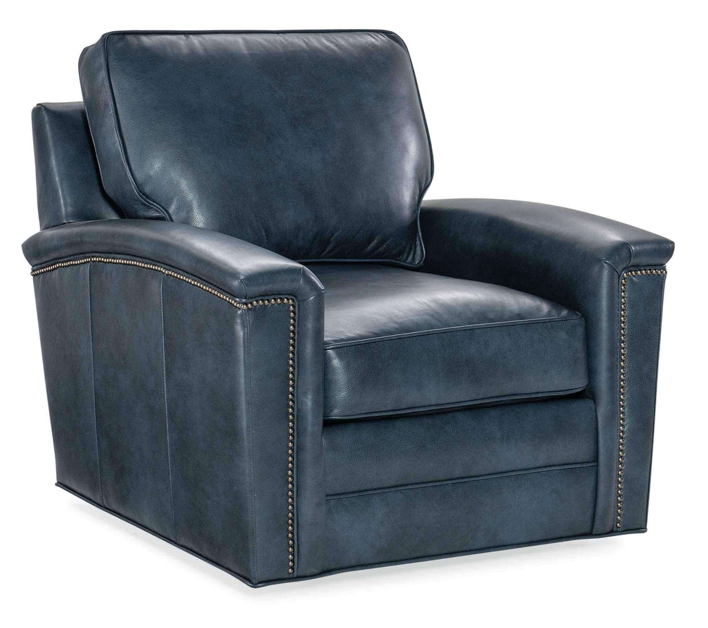 Ollie Leather Swivel Chair | American Heritage | Wellington's Fine Leather Furniture