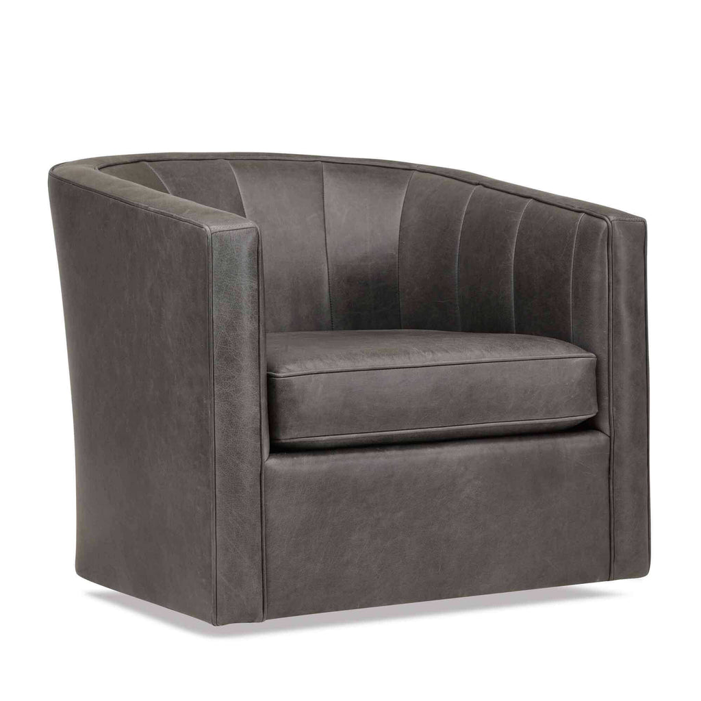 Roush Leather Swivel Chair | American Luxury | Wellington's Fine Leather Furniture