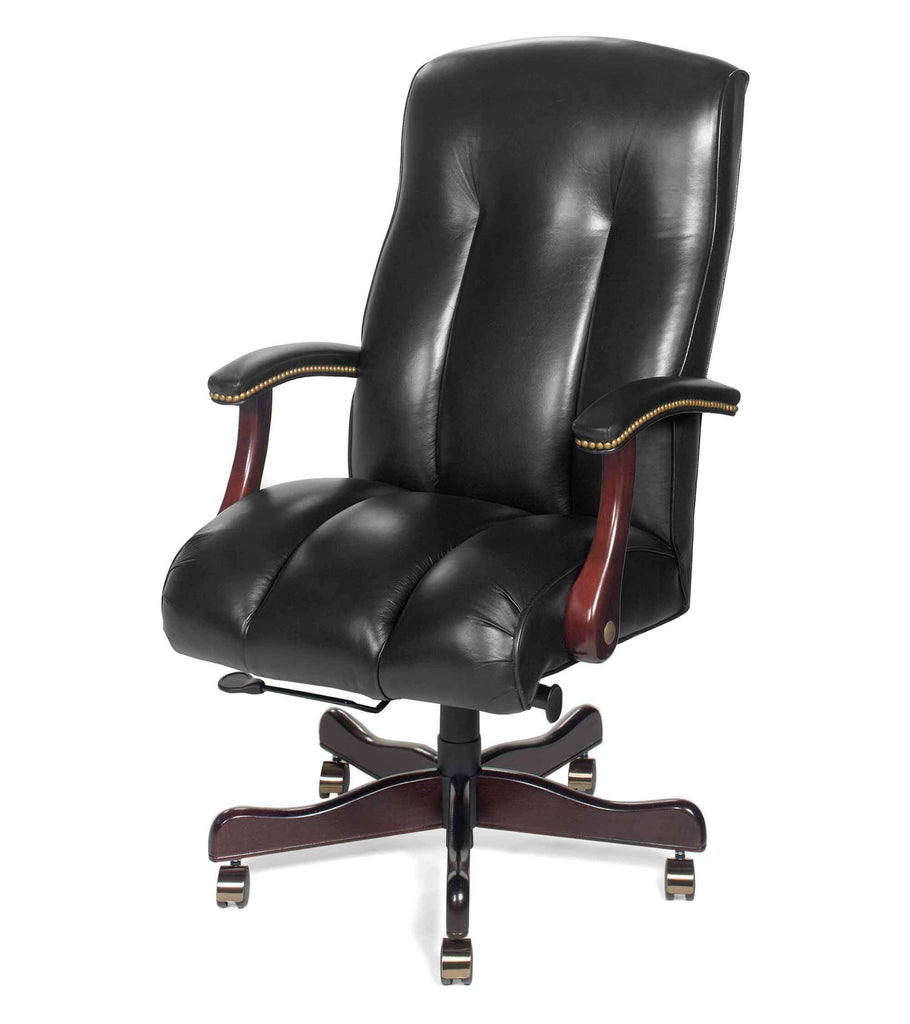 Omega Leather Swivel Tilt Chair | American Heirloom | Wellington's Fine Leather Furniture