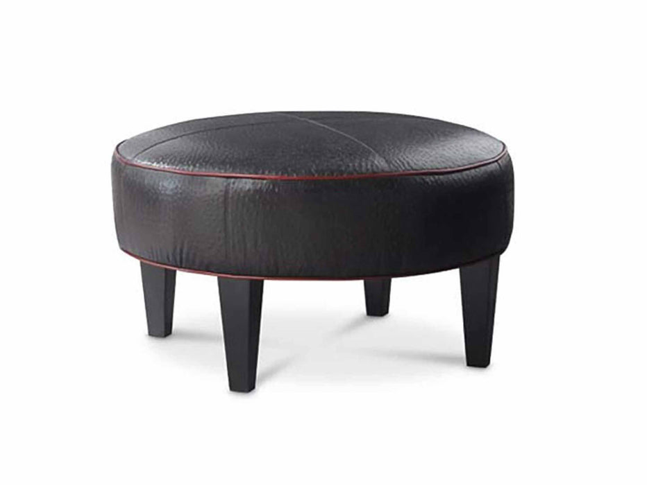 Kirkland Leather Ottoman 31" Round | American Luxury | Wellington's Fine Leather Furniture