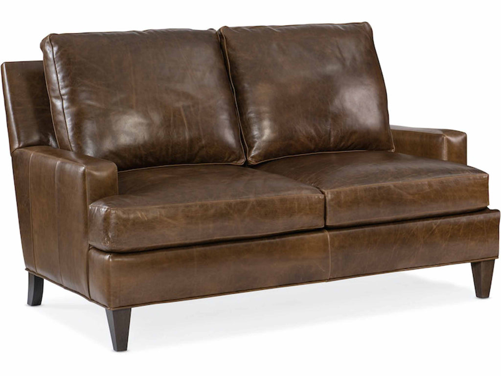 Barker Leather Loveseat | American Heritage | Wellington's Fine Leather Furniture