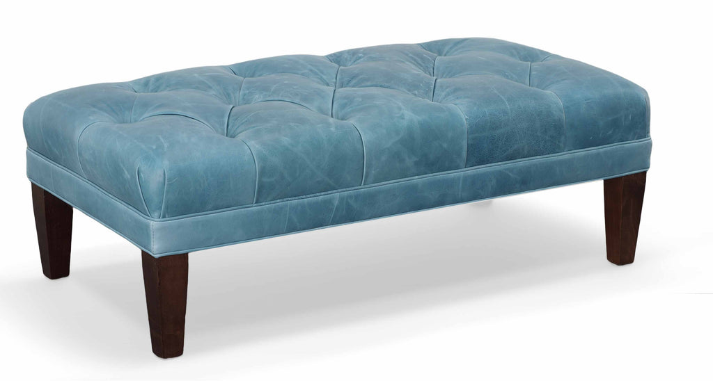 Markham Leather Ottoman | American Tradition | Wellington's Fine Leather Furniture