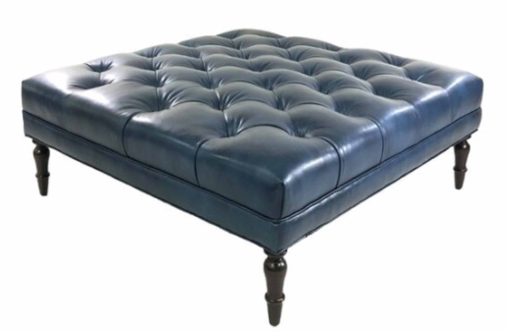 Ivana Leather Ottoman | American Tradition | Wellington's Fine Leather Furniture