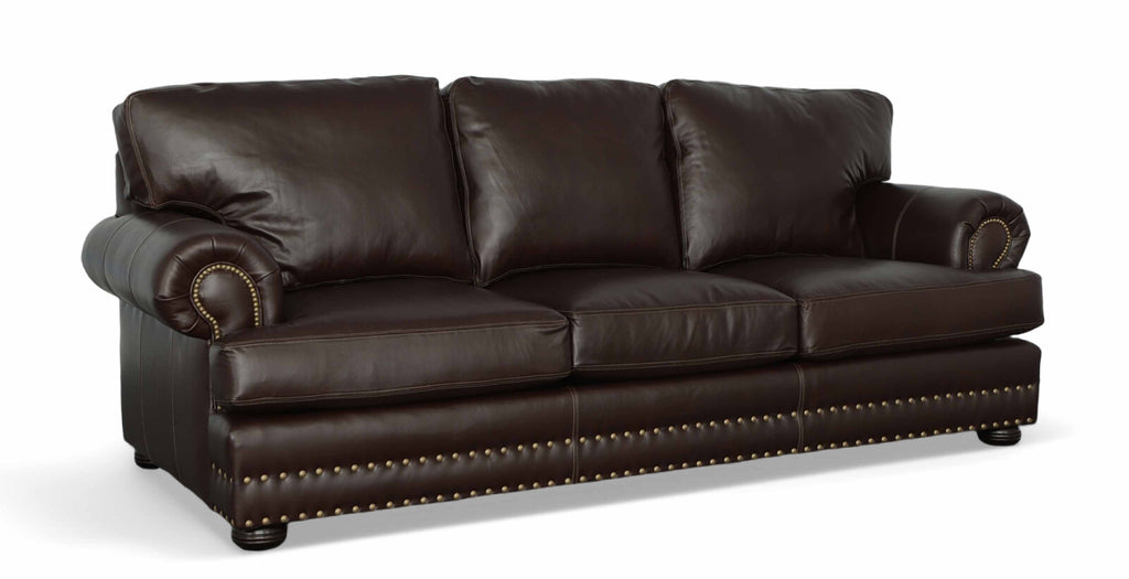 Greystone Leather Queen Size Sofa Sleeper | American Tradition | Wellington's Fine Leather Furniture