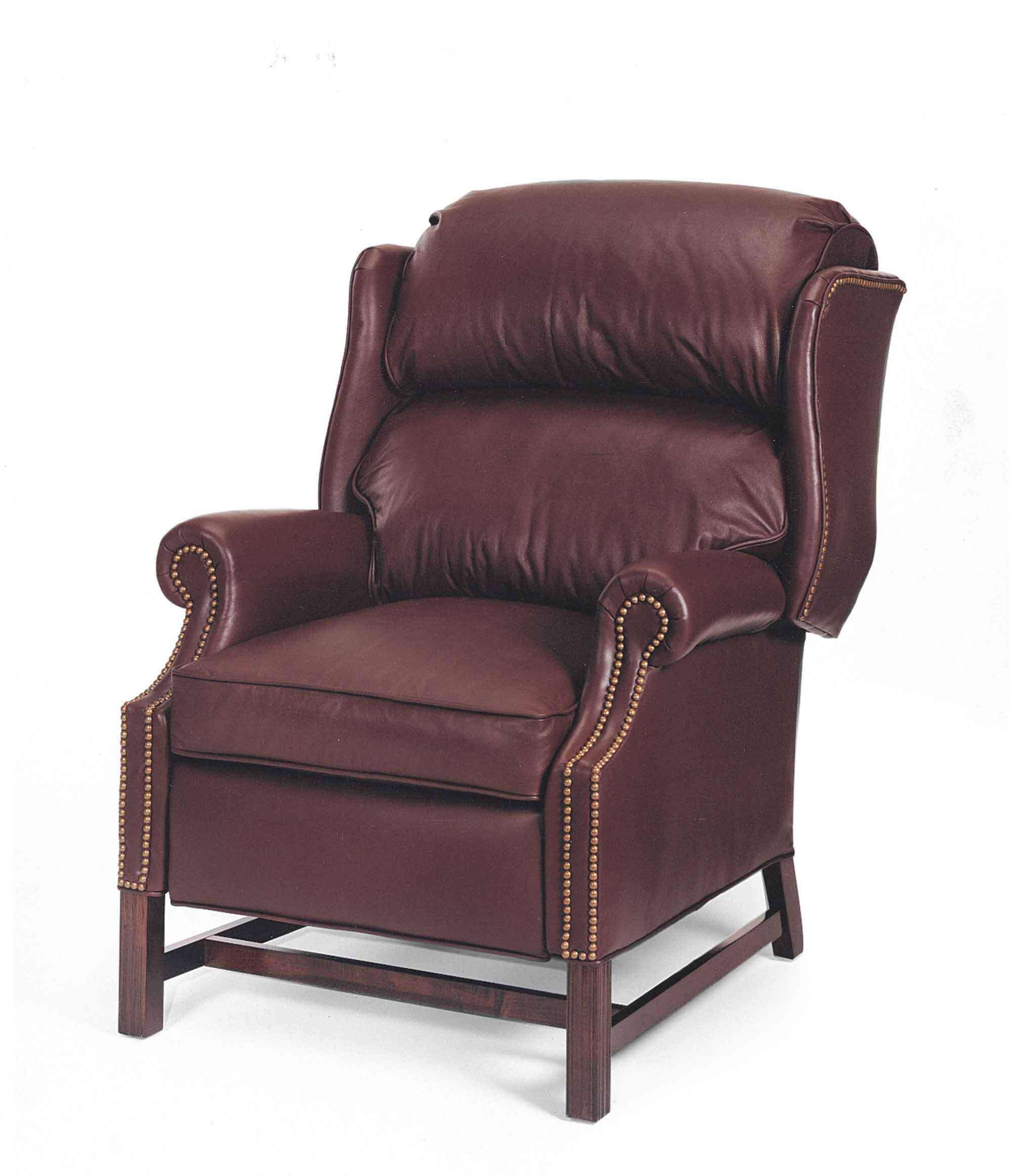 Chippendale Leather Recliner | American Heirloom | Wellington's Fine Leather Furniture
